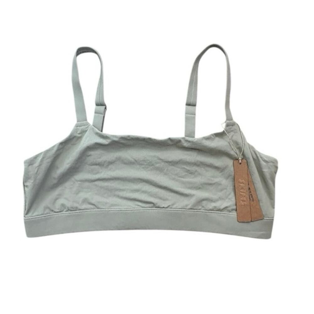 New SKIMS Fits Everybody Scoop Bralette Talc Light Green 2X